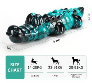 Sıcak satış timsah köpek oyuncak sert naylon isırma-yıkılmaz Modern klasik kemik şekli için agresif Chewers - Product Image 4