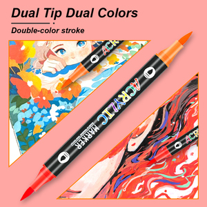 ชุดปากกาอะคริลิค 120 สี หัวคู่ หัวพู่กันละเอียด สำหรับงานกราฟฟิตี หมึกถาวร ใช้งานง่าย ปากกาสำหรับงานศิลปะอะคริลิค - Product Image 4
