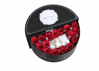 Boîte cadeau de luxe personnalisée semi-circulaire rotative, double ouverture, en carton rigide avec coussin pour bijoux, pour parfum et cosmétiques