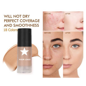 Fond <span class=keywords><strong>de</strong></span> Teint Liquide Personnalisé à Couvrance Totale, Imperméable, Mat, Végan et Longue Durée, Crème Solaire pour Femmes Noires, Marque Privée - Product Image 3