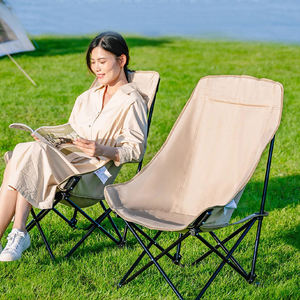 للبيع بالجملة للتخييم في الهواء الطلق قابل للطي محمول للتنقل والتنزهي من الحديد عالي الظهر لصيد السمك من مصنع Backpacking - Product Image 3