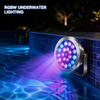Projecteur LED Submersible Robuste IP68 en Acier Inoxydable 304 DMX512 RGB pour Fontaines, Aménagements Paysagers et Applications Commerciales, Résistant au Feu