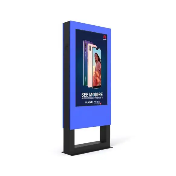 43 "Outdoor Floor Standing Single-seitige Digital Signage Slim H Type mit Fan Cooling system