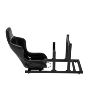 Siège de course VR avec cadre en acier inoxydable, siège de jeu et support de volant, fonctionnement à pièces, anglais