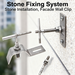 Fixations murales en pierre <span class=keywords><strong>de</strong></span> haute résistance, acier inoxydable 304/316, supports <span class=keywords><strong>de</strong></span> <span class=keywords><strong>fixation</strong></span> en pierre <span class=keywords><strong>pour</strong></span> mur extérieur en marbre - Product Image 6