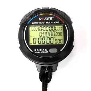 Resee OEM tùy chỉnh thể thao 100 Lap Đồng hồ bấm giờ hẹn giờ chuyên nghiệp stopwatchs cho chạy RS-7100