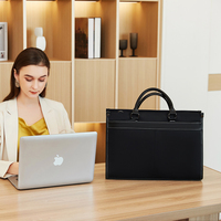 Bolso de Mano Ligero, Casual y Ejecutivo, Impermeable, con Cierre, Resistente al Desgaste, Anti-Salpicaduras, de Gran Capacidad, para Archivos/Computadora, Doble Uso