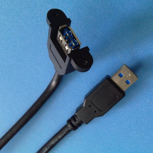 Cable de datos USB 3.0 Lung Kay, adaptador macho a hembra, cable de cobre negro para conexión a computadora - Product Image 3