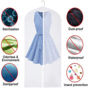 Sac de couverture de costume de vêtement transparent sac de vêtement suspendu en tissu de luxe de grande capacité avec couverture de costume à fermeture éclair - Product Image 6