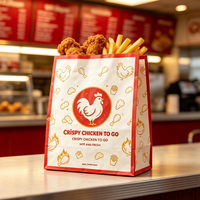 Sacs en papier, barquettes et boîtes d'emballage pour frites, hamburgers, nuggets, poulet frit, restauration rapide, à emporter, avec logo personnalisé