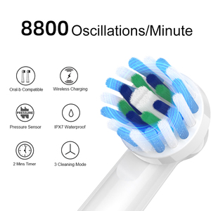 ODM OEM <strong>Pressure</strong> <strong>Sensor</strong> Oral IPX7 Waterproof Rechargeable Rotary <strong>Electric</strong> <strong>Toothbrush</strong> Automatic <strong>Electric</strong> Rotating <strong>Toothbrush</strong> - Product Image 2