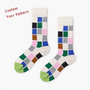 <span class=keywords><strong>Marque</strong></span> Ins Coréen Français Abstrait Illustration de Fleurs Street Fun Homme Femme Couples Longueur Moyenne Chaussettes Florales - Product Image 1