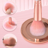 Lot de Pinceaux de Maquillage Roses à Prix de Gros, Set Professionnel de Pinceaux Maquillage Effet Marbre pour Fond de Teint et Poudre