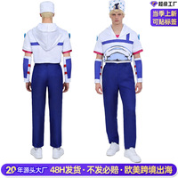 Costume de cosplay JoJo's Bizarre Adventure Johnny Joestar pour homme, motif loup sauvage, ensemble complet avec chapeau et bracelets, source transfrontalière