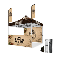 Tragbarer, anpassbarer Werbe-Pavillon 4x4m, schnell aufbaubar, vielseitig einsetzbar, wasserabweisend, Outdoor-Überdachung, robustes, verstärktes Gestell