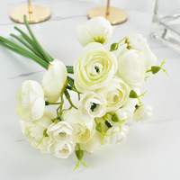 Bouquet de Mariage Artisanal en Soie Blanche avec Roses et Hortensias, Bouquet de Mariée à Tenir à la Main, Décoration d'Intérieur, Fleurs Artificielles Directes