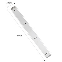 Truelle professionnelle en acier inoxydable avec poignée ergonomique, bord dentelé pour la pose de carrelage au sol et aux murs