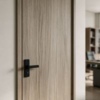 Puerta de Panel de Madera de Nogal Ecológica, Impermeable, Resistente a la Humedad, Silenciosa, Sin Pintar, para Interiores de Villas y Apartamentos de Lujo
