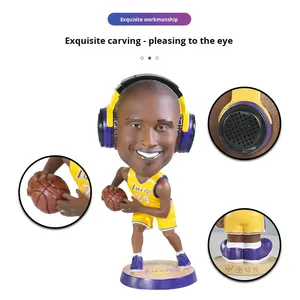 Làm bằng tay 3D cổ tích kim tự tháp trang trí bobblehead nhựa Thủ công mỹ nghệ âm nhạc tình yêu bóng rổ huyền thoại Jordan KOBE BRYANT Bluetooth loa - Product Image 3
