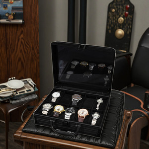 Chất Lượng Cao 3-Khe Cắm Người Đàn Ông Của Đồng Hồ Lưu Trữ Hộp Carbon Mô Hình Thiết Kế Ngoài Trời Sử Dụng Hiển Thị Trường Hợp Nhà Máy Trực Tiếp - Product Image 4