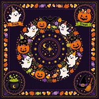 Tapis de Mahjong Américain pour Halloween, 31,5x31,5 pouces (80x80cm), personnalisé, antidérapant, imperméable, pour 4 joueurs