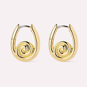14 Karat Gold Statement <span class=keywords><strong>Ariel</strong></span> Creolen Fine Fashion Designer Marke Ohrringe Frauen Luxus Custom Ohrringe Herstellung Zubehör - Product Image 1