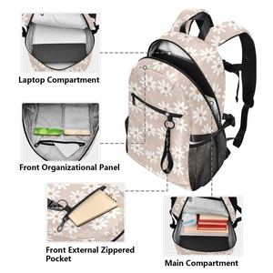 Mochila para Portátil Impermeable de Poliéster Resistente con Bajo MOQ, Personalizable con Logotipo, para Deportes, Viajes, Aire Libre, con Diseño de Flor de Margarita, para Camping - Product Image 5