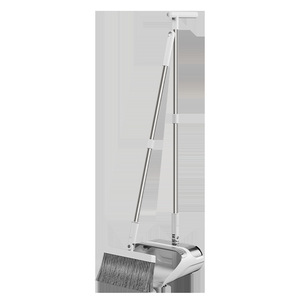 Juego de escoba y recogedor con cerdas suaves y mango extensible de aluminio para limpieza del hogar - Product Image 3