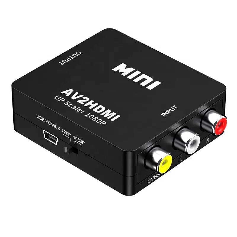 อะแดปเตอร์แปลงสัญญาณเสียงวิดีโอ RCA เป็น HDMI 1080P Mini RCA, อะแดปเตอร์แปลงสัญญาณเสียงสำหรับ PS3/NTSC