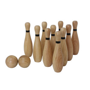 <span class=keywords><strong>Jeu</strong></span> <span class=keywords><strong>de</strong></span> bowling en bois <span class=keywords><strong>jeu</strong></span> <span class=keywords><strong>de</strong></span> pelouse en plein air classique pour la famille est livré avec 10 broches deux balles en bois et sac <span class=keywords><strong>de</strong></span> transport - Product Image 1
