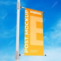 Prix usine extérieur personnalisé bannière de réverbère avec supports de matériel drapeau Avenue lampe pôle poche signe Logo événement entreprise