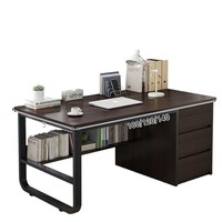 Bureau informatique moderne et minimaliste avec tiroirs, poste de travail pour employés et professionnels des finances, bureau d'étude individuel pour la maison en MDF