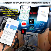 Adaptateur CarPlay sans fil compatible Apple CarPlay, Android Auto, Samsung DeX, écran miroir filaire, AirPlay, Miracast, portable, Type-C 1
