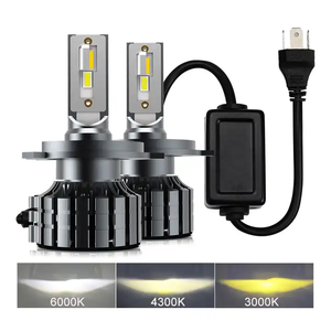 Bombilla LED Tricolor de Alta Potencia Súper Brillante de 3 Colores H4 LED H7, 16000LM H11 9005 HB3 H1 H4, Faro Delantero LED Tricolor 3000K 4300K - Product Image 1