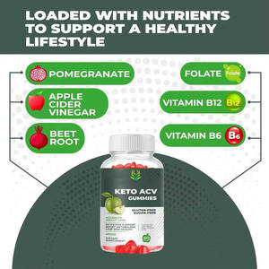 Gomitas Keto Acv en Oferta, Vitamina B6 y Calcio para Mejorar el Metabolismo y la Pérdida de Peso, Gomitas de Vinagre de Sidra de Manzana de 1000 mg - Product Image 3