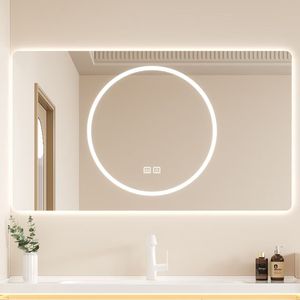 Espejo inteligente montado en la pared al por mayor, luces LED de forma rectangular, <span class=keywords><strong>diseño</strong></span> moderno de lujo <span class=keywords><strong>para</strong></span> <span class=keywords><strong>baño</strong></span>, sala de estar, gimnasio, uso en Villa - Product Image 2