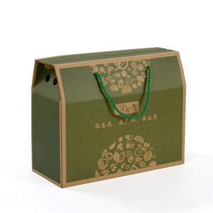 Gạo bánh bao bao bì hộp carton sóng có thể gập lại các tông thực phẩm giấy đóng gói Kraft zongzi Hộp quà tặng với dây thừng xử lý - Product Image 5