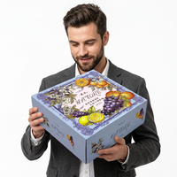 Boîte-cadeau de couverture ciel et terre de fruits personnalisée, boîte de papier d'emballage ondulé haut de gamme, impression personnalisée