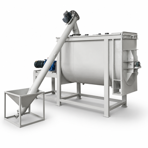 Industrial Dry Powder Mixer with Screw Conveyor Horizontal Ribbon Mixing Machine for Mortar Cement <b>Tile</b> Adhesive - Product Image 1