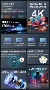 Google chính thức được cấp phép A8 + Mini 4K video chiếu không dây wifi nhà giải trí di động chiếu - Product Image 6