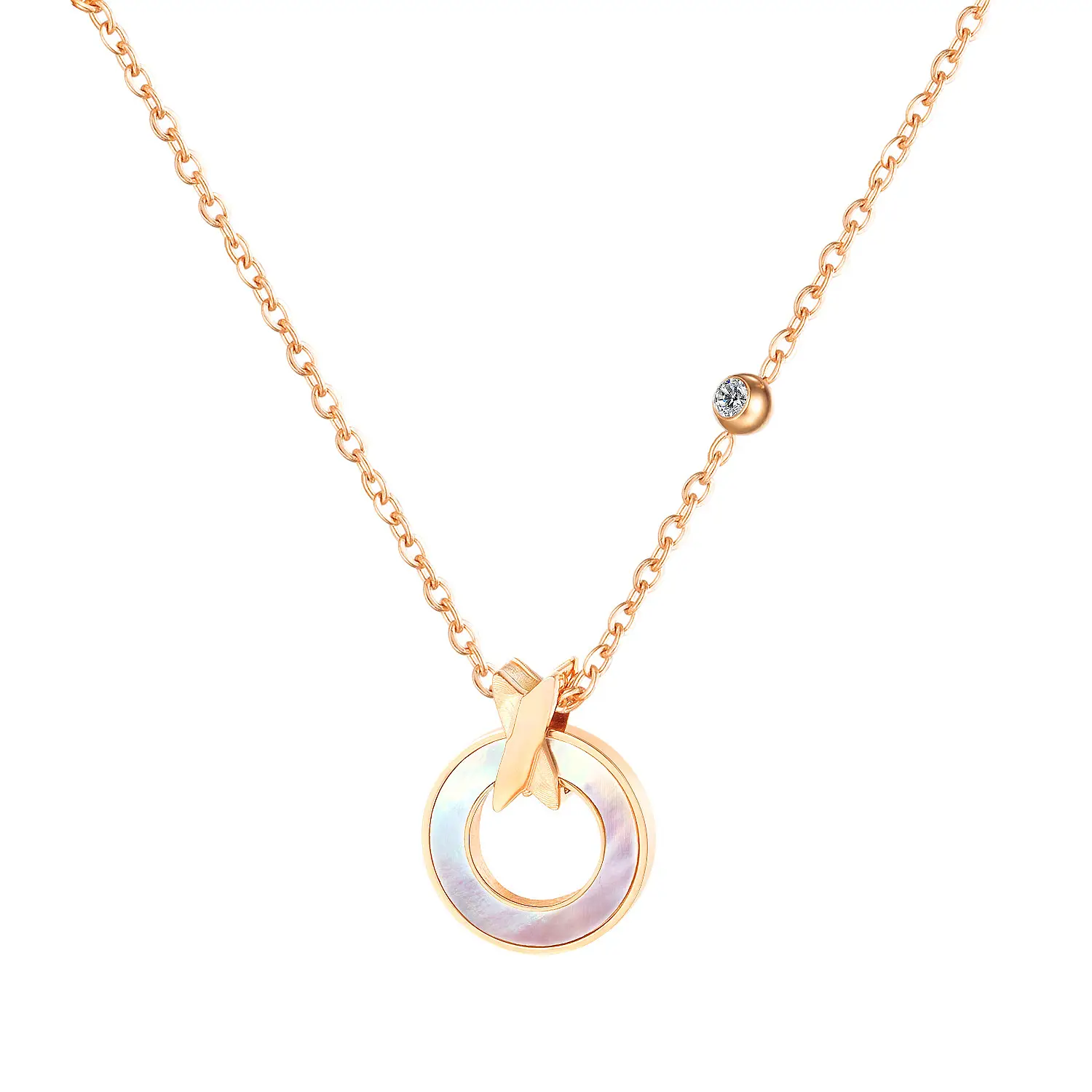 Collier en coquille de perles titane et acier, créoles, bijoux en cercle, offre spéciale,
