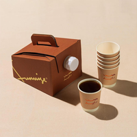 Distributeur de boîtes à café en papier jetables écologiques et économiques de 48 oz / 96 oz avec valve optionnelle