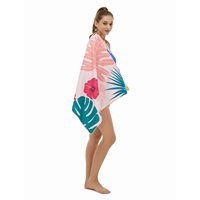 Professional Printing Sand Free Custom Logo Pink Microfiber Beach Towels