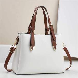 Sac à main femme élégant en cuir grainé <span class=keywords><strong>litchi</strong></span>, style minimaliste urbain, color-block, grande capacité, sac fourre-tout, sac à bandoulière pour femme de bureau, sac à main croisé - Product Image 3