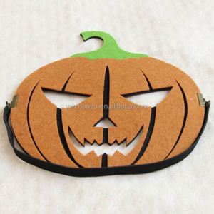 Masques de fête d'Halloween personnalisés pour enfants et adultes, masques de citrouille en feutre faits à la main, vente en gros - Product Image 6