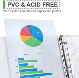 Rõ ràng A4 Tấm bảo vệ 11 lỗ PP trong suốt thư mục tập tin đấm Túi 100 sheets tập tin bảo vệ - Product Image 2