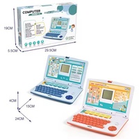 Mini Laptop Educativa de Plástico con Forma de Estrella para el Aprendizaje del Inglés, Juguete para Niños de 0 a 24 Meses, Pantalla LED, Multi-Idioma