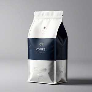 Sacs à café à fond plat imprimés sur mesure avec valve et fermeture éclair Emballage de grains de café Sacs à café imprimés avec valve 5 lb. - Product Image 2