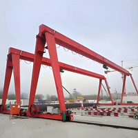 Nouvelle grue portique à poutre simple 50 tonnes, avec moteur et boîte de vitesses, hauteur réglable 25m, levage électrique et manuel, 380V, pour construction extérieure