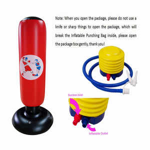 Fitness Punching Bag <b>Standing</b> Inflatable Punching Tower Freestanding Children Adults DeStress <b>Boxing</b> Target Bag PVC Water-Filled - Product Image 4